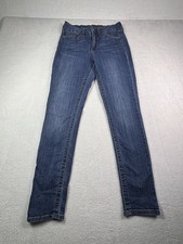 Seven7 Jeans Size 10 Womens Blue Stretch Pants Denim Tummyless High Rise Skinny