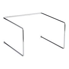 12 x 12 x 7 in Chrome Metal Pizza Display Stand Food Presentation Serving Riser