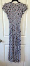 REFORMATION Romantic Feminine Gavin Floral Midi Dress Cut Out Back Size 2 NN110