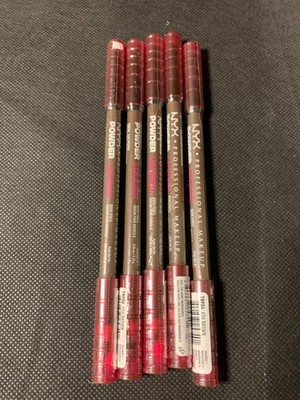 Lot of 5 NYX Powder Louder Eyebrow Brow Pencil ~ Ash Brown 06