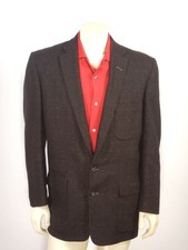 Vintage Dark Brown Atomic 50s Two-Button Fleck Blazer Jacket Size 40-42