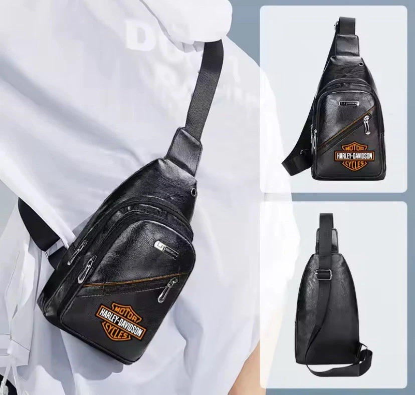 PU Leather Davidson Harley Motorcycle Backpack Accessories Strap Bag Shoulder - image 3 of 4