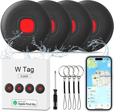 Air Tracker 4 Pack Tag Tag,IP68 Waterproof Smart Black 