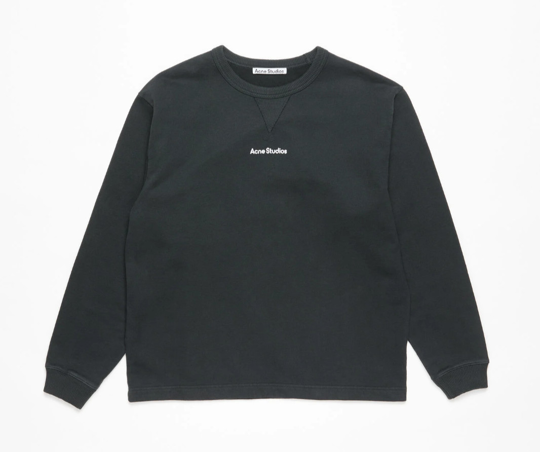 Acne Studios Logo Stamp Sweatshirt Black L