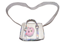 Children's Place Glitter Embellished Unicorn Charm Purse Bag- shoulder strap T3