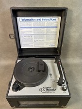 Hamilton Model 910 4 Speed Vintage Travel Record Player Tested Works Clean
