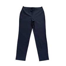 Eileen Fisher Slim Ankle Pants Navy Blue Stretch Viscose Trousers Medium