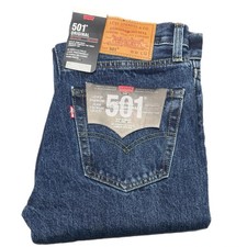 Jeans uomo denim Levis® 501 vestibilità originale fondo gamba dritta jeans NUOVO DBS