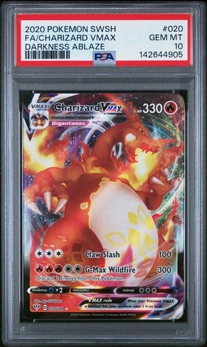 PSA 10 Charizard VMAX Darkness Ablaze 020/189 GEM MINT Graded Pokemon Card