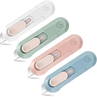 Pack of 4 Small Utility Knives, Mini Box Cutter, Mini Utility Knife, Portable...