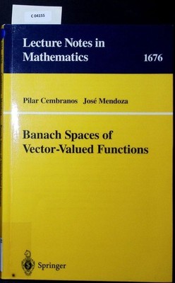 Banach spaces of vector-valued functions. Lecture Notes in Mathematics; 1676. Ce