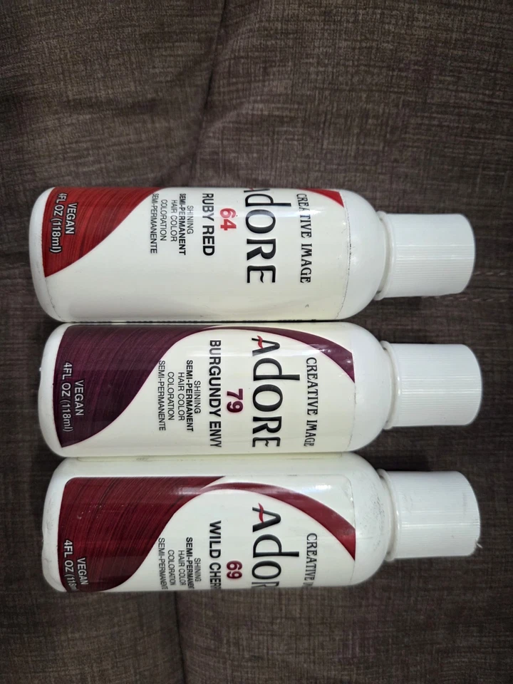 3 Adore Tinte semipermanente RUBÍ 红色,勃艮第 Envy,野生樱桃 118 毫升 Adore 出品 — 第 3/4 张图片