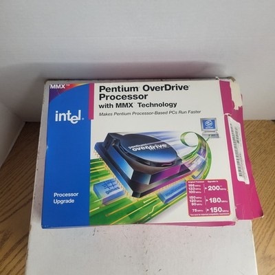 INTEL PENTIUM 200 MHZ MMX OVERDRIVE CPU UPGRADE PODPMT66X200 SL2RM NOS