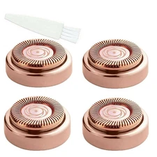 4Pcs Rose Gold Pain-Free Hair Remover Replacement Heads Blades Cleaning Kit