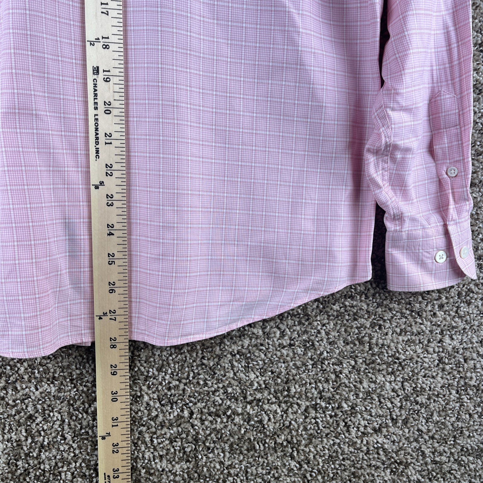 Vintage Faconnable Dress Shirt Designed In France By Albert Goldberg Pink Mens M