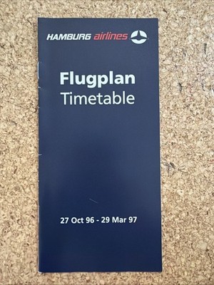 Hamburg Airlines Timetable 27 Oct 96 - 27 Mar 97
