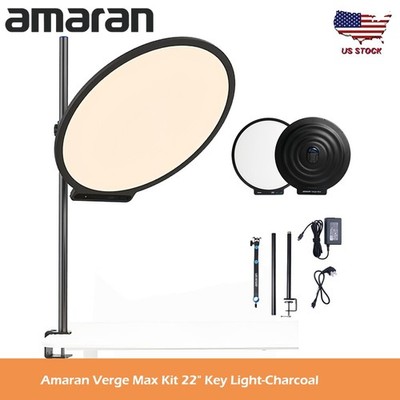 Amaran Verge Max Kit 22'' Key Light, Bi-Color Circular Edge Panel Light -Charcoal