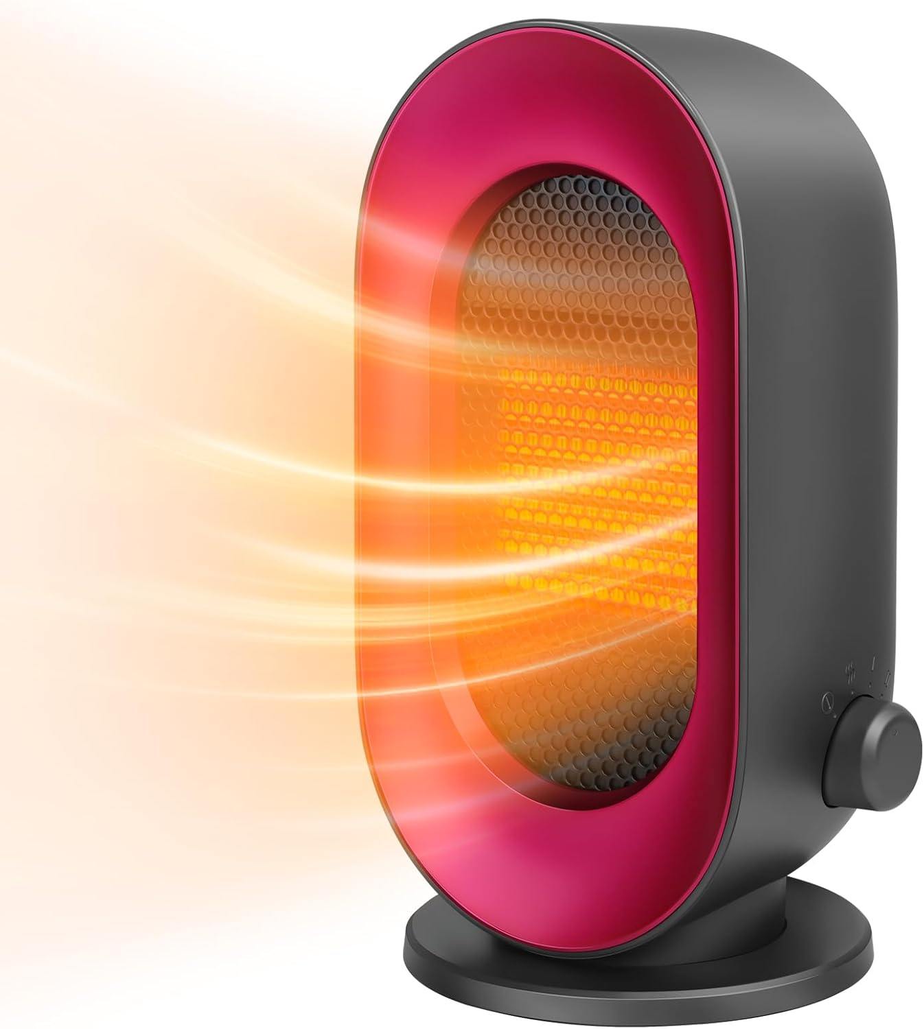 Portable Desk Heater Indoor, 10"" Tall with 3 Mode Adjustable, Overheating/Tip-Ov