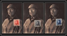 56727 N°168/169/171 albert 1er roi casqué 1919 belgique lot de 3 Carte maximum (