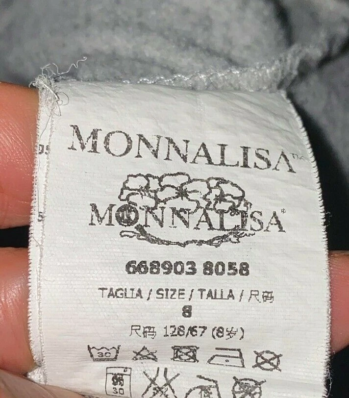 VESTIDO SUDADERA MANGA CORTA MONNALISA FUN BOUTIQUE LÁMINA DORADA FLORAL GRIS 8 Foto 3 de 4