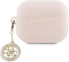 Guess 4G 3D Rubber Diamond Charm Case for Airpods Pro 2 Pink - GUAP23DSLGHDP