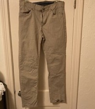 Member's Mark Mason Men's 5-Pocket Straight Fit Pant Size 32x32 Tan Flat Front