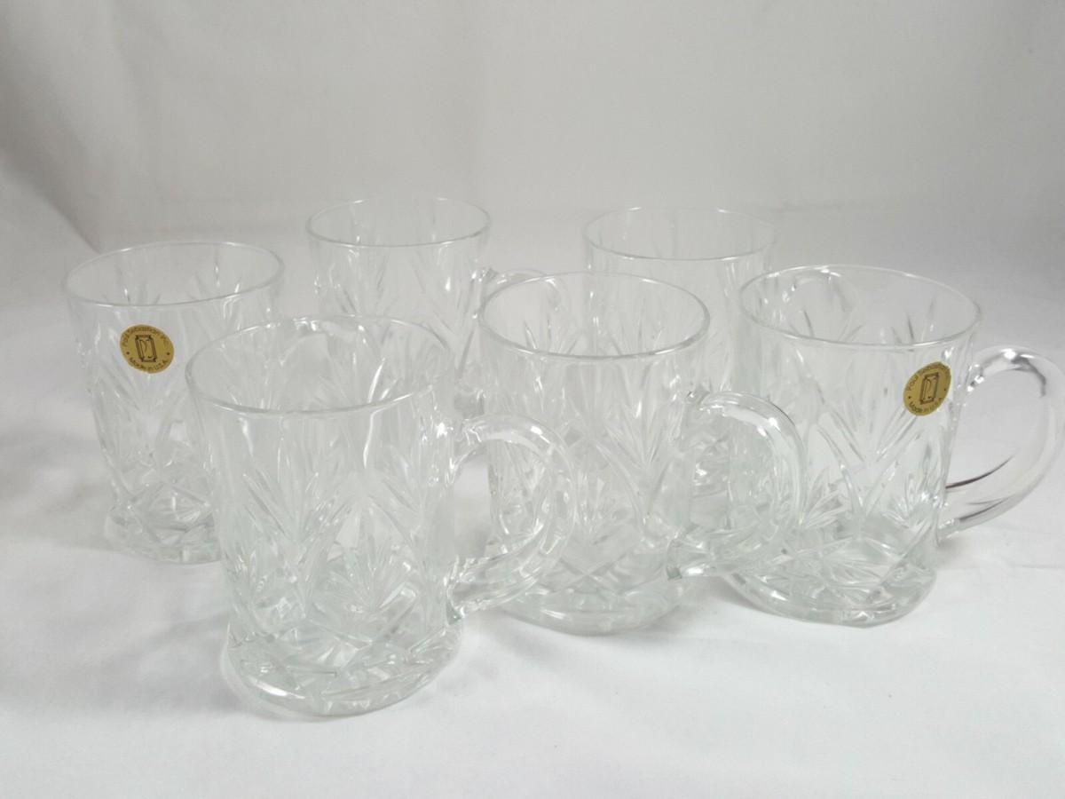 Paul Sebastian Crystal Coffee Mug Cups Set Of 6 | eBay