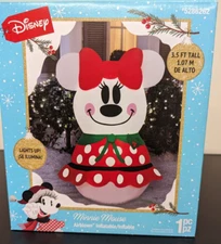 Disney Minnie Mouse Gemmy Inflatable 3.5 FT Lighted Christmas Snowman - NIB