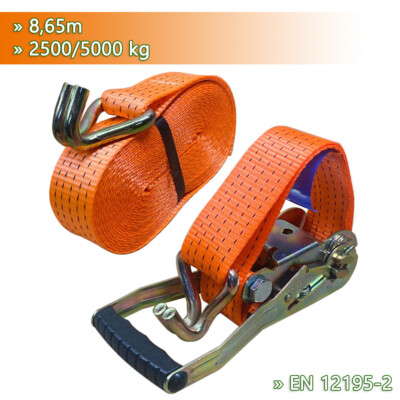 Spanngurte mit Ratsche und Haken 5000kg