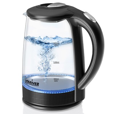 	Electric Kettle 2l Electric Tea Kettle Bpafree Glass Kettle With Led Hot Wat...