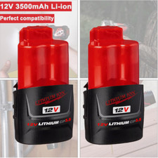 2x 12V For Milwaukee M12 Lithium ion XC 3.5 Extended Capacity Battery 48-11-2460