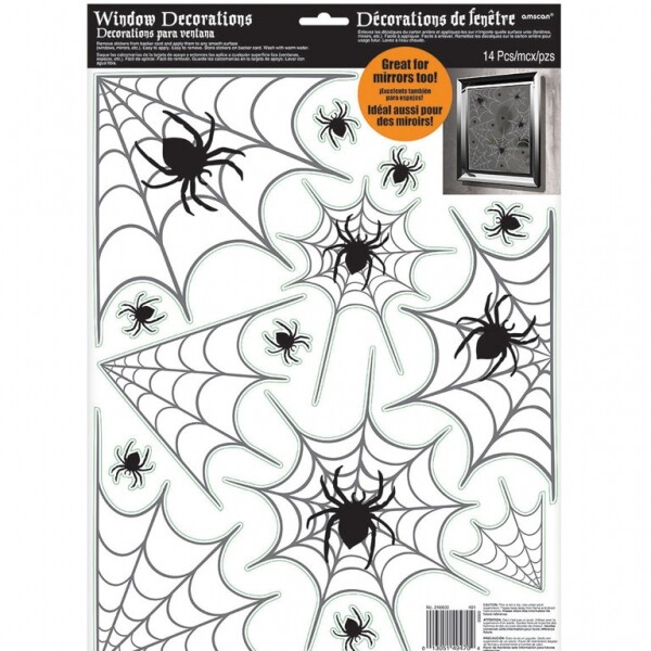 Halloween Spinnenfenster Grusel Party Deko-image