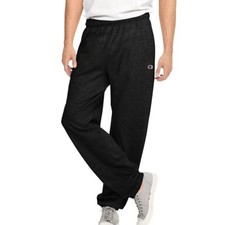 Champion Mens Closed Bottom Jersey Pants Black - Large