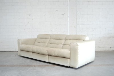 DE SEDE DS- 105 VINTAGE ecru white  LEDERSOFA SOFA  60er KULT