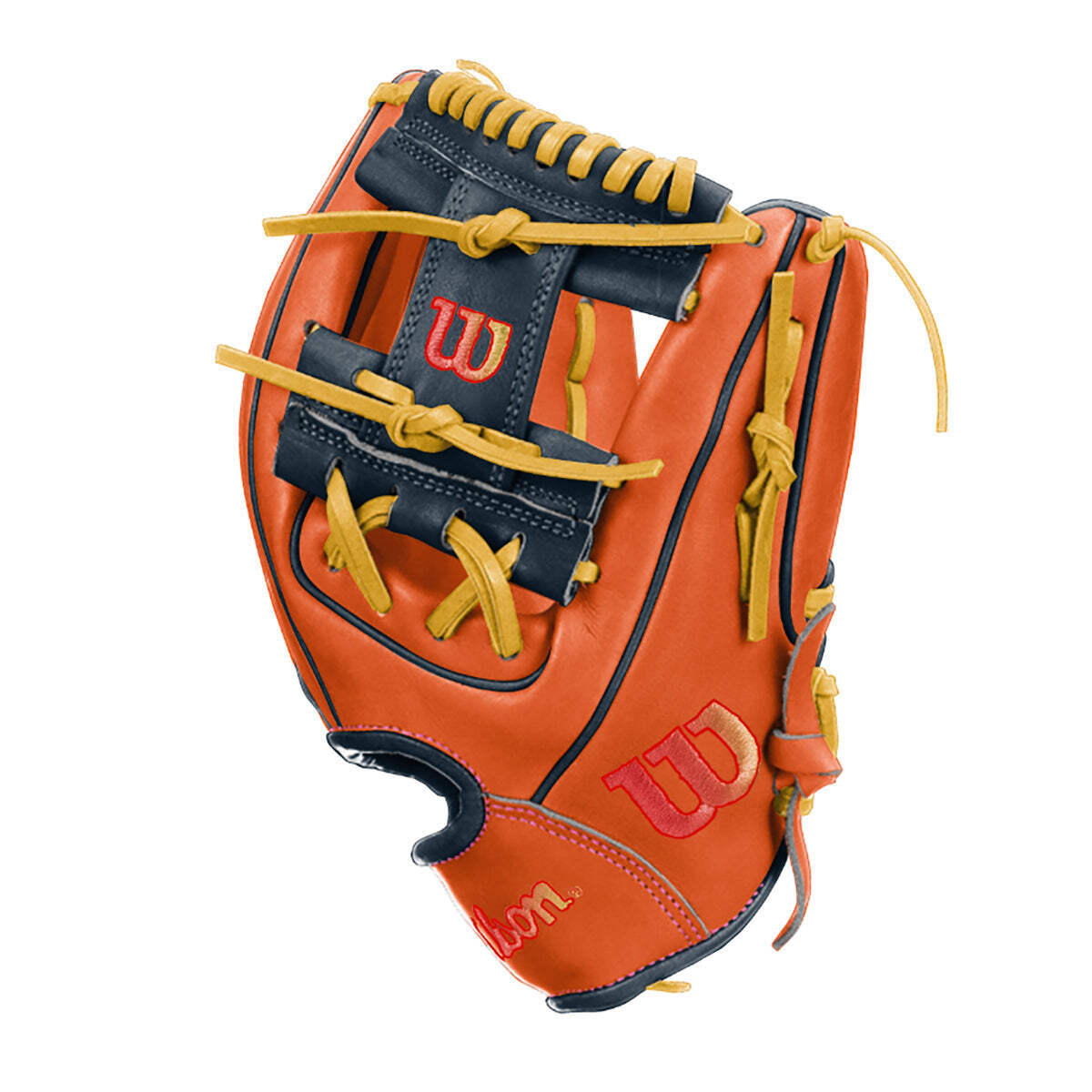 ほぼ新品　希少レア　Wilson A2000 硬式グローブ ネイビー/オレンジ 日本未発売/限定品】ウィルソン A2000 硬式 野球 内野手用