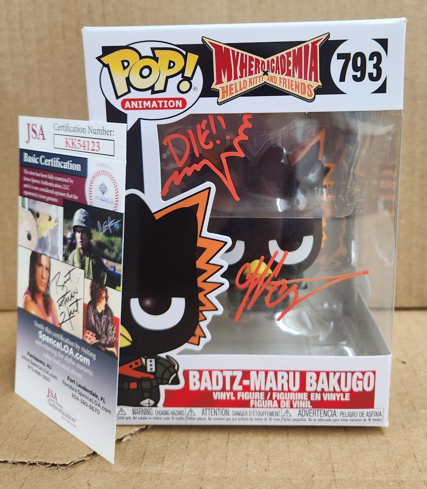 En Oferta Funko Pop Badtz-Maru Bakugo #793 Firmado Clifford Chapin Jsa Certificado De Autenticidad My Hero Academia