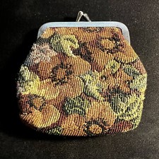 Vintage Floral Tapestry Snap Coin Purse