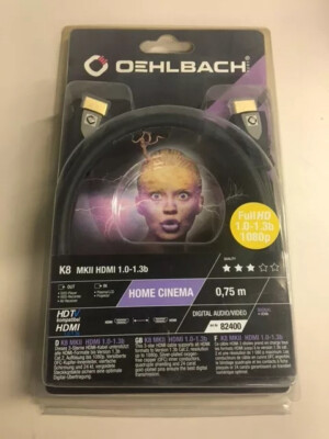 Oehlbach! K8 MKII HDMI 1.0-1.3b HDMI Kabel 0,75 Meter (82400) ##