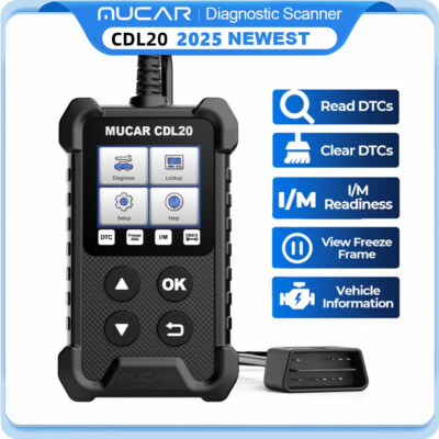MUCAR CDL20 OBD Code Reader OBD2 Scanner Car Check Engine Fault Diagnostic Tool