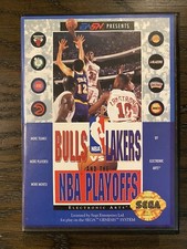 Bulls vs. Lakers and the NBA Playoffs Sega Genesis, 1991 CIB, Complete Tested