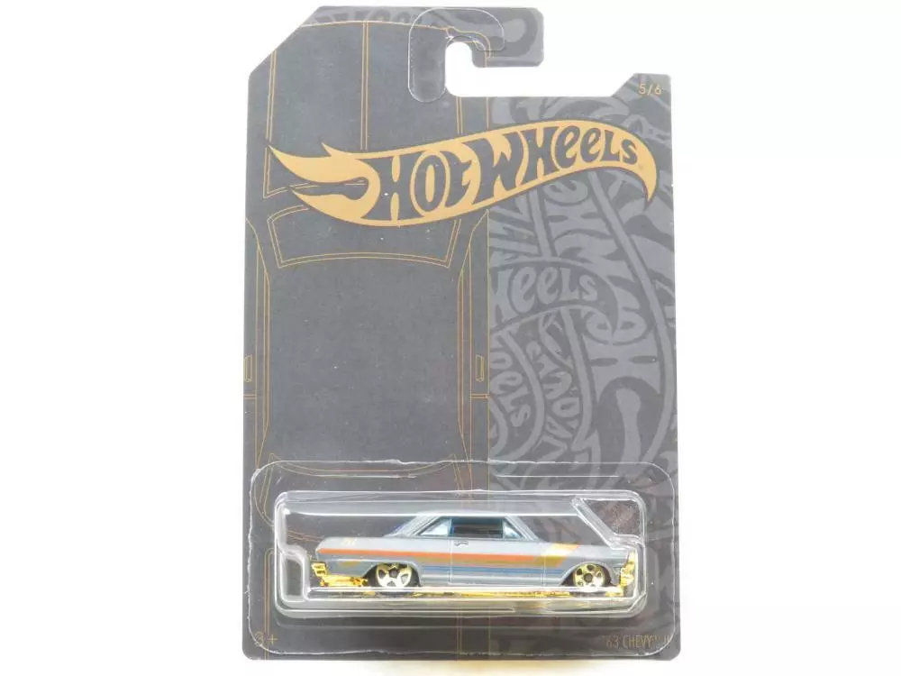 Hot Wheels 51st Anniversary Satin and Chrome 63 Chevy II 1 64