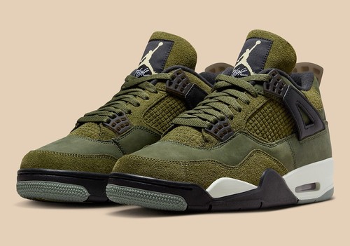 Jordan 4 Retro SE Craft 'Olive' | Olive/Vanilla/Khaki/Black/Sail | UK 11 US 12