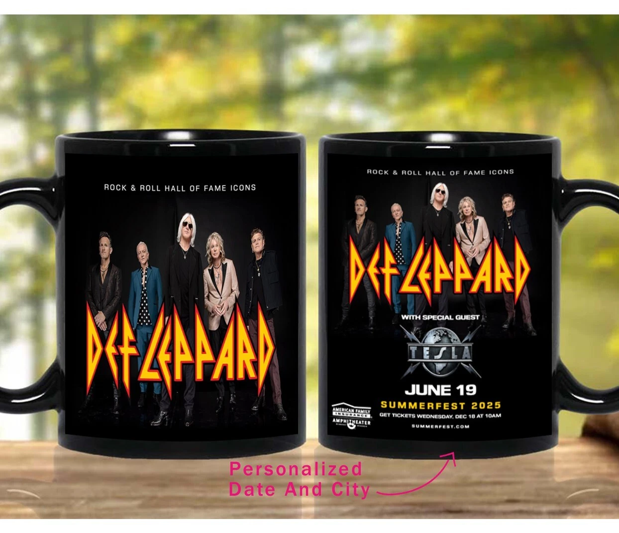 Personalization Def Leppard Tour 2025 Coffee Mug