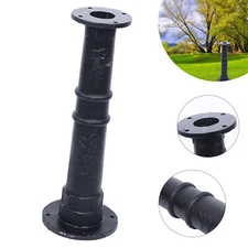 Hand Pump Stand0.16"x0.47" Mounting Holes Well Fountain Booster Black Cast Iron