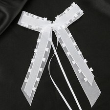 30 Stück Autoschleifen Hochzeit, Weiß Mit Herzen Schleifen Für Hochzeitsdeko Aut