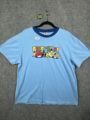 Vintage Angry Birds T-shirt Mens Size Large Short Sleeve Gaming Video Game 2012