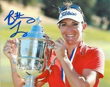 LPGA GOLFER BRITTANY LANG HAND SIGNED 8x10 PHOTO w/COA PROOF WOMEN'S GOLF