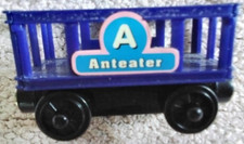 AlphaZoo Express Train Cargo Car Anteater "A" 1998 Magnetic Brio Compatible