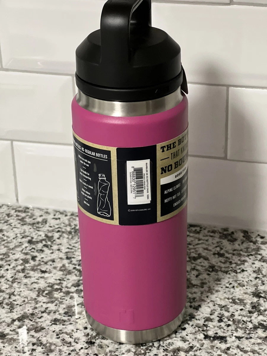 YETI Rambler 18oz Bottle with Chug Cap, Ice Pink NWT 100% AUTH