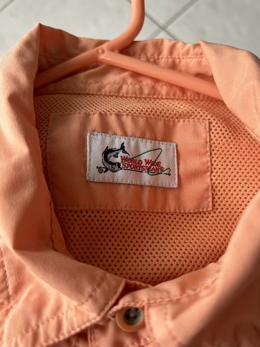 MEN'S XL Cool Vented Fishing Shirt World Wide Sportsman" Button-Down MINT - Picture 3 of 7